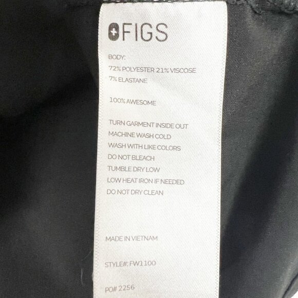 Figs Scrub Top Casma Three-Pocket Women's Large Black Medical Nursing Healthcare - Picture 9 of 15